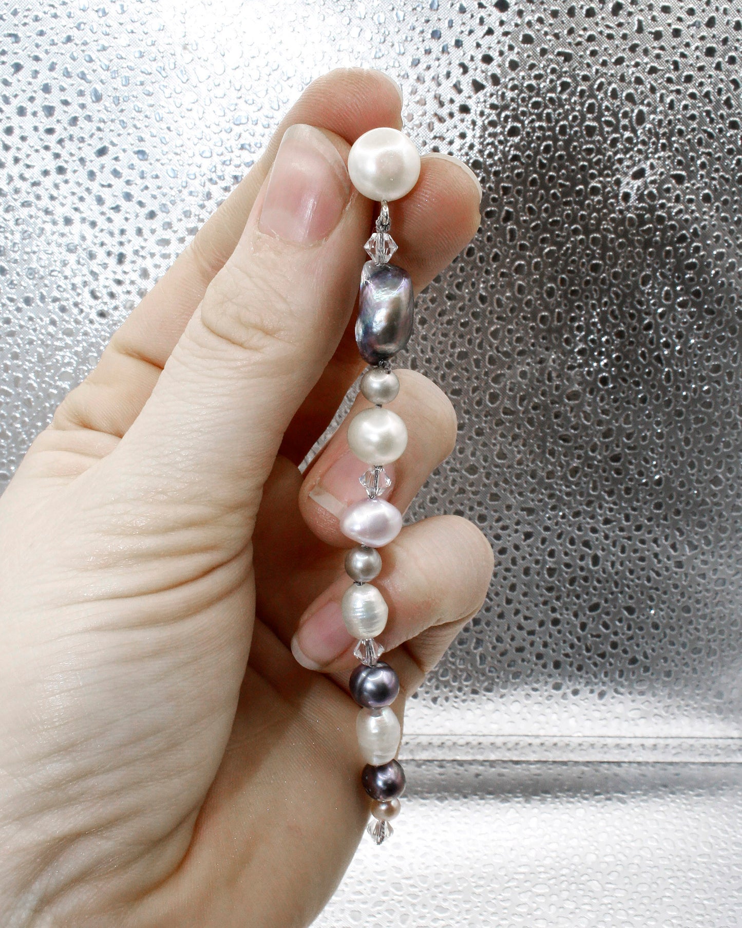 Single Stringed Pearl Drops, Multi Colored