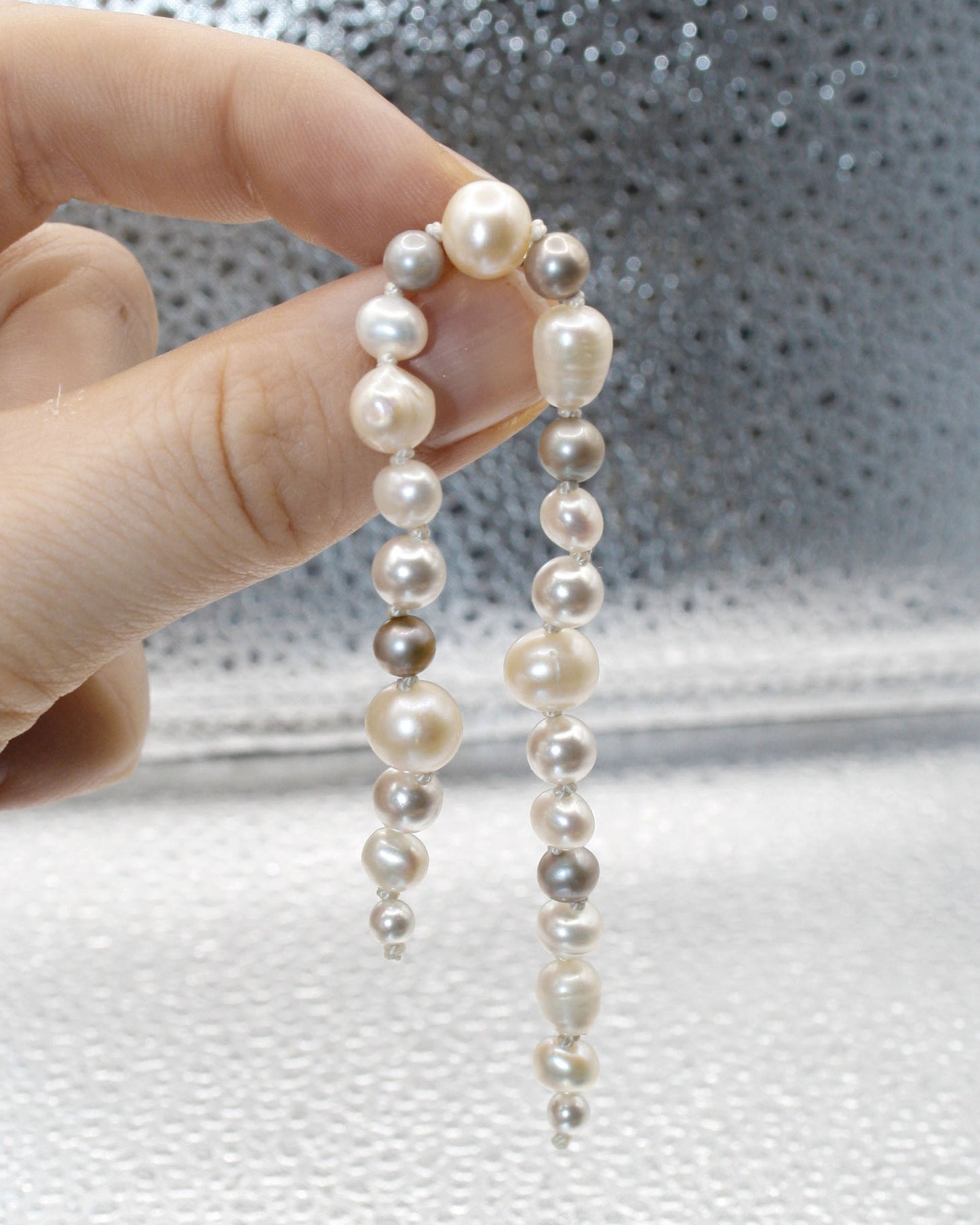 Double Stringed Pearl Drops