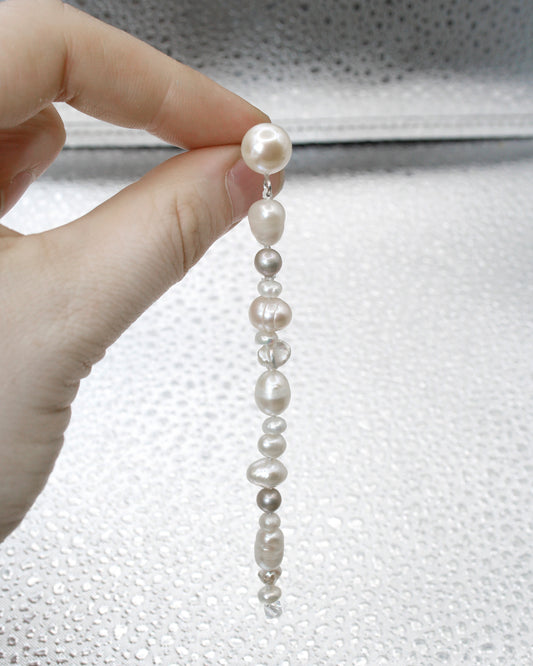 Single Stringed Pearl Drops, Mixed Whites